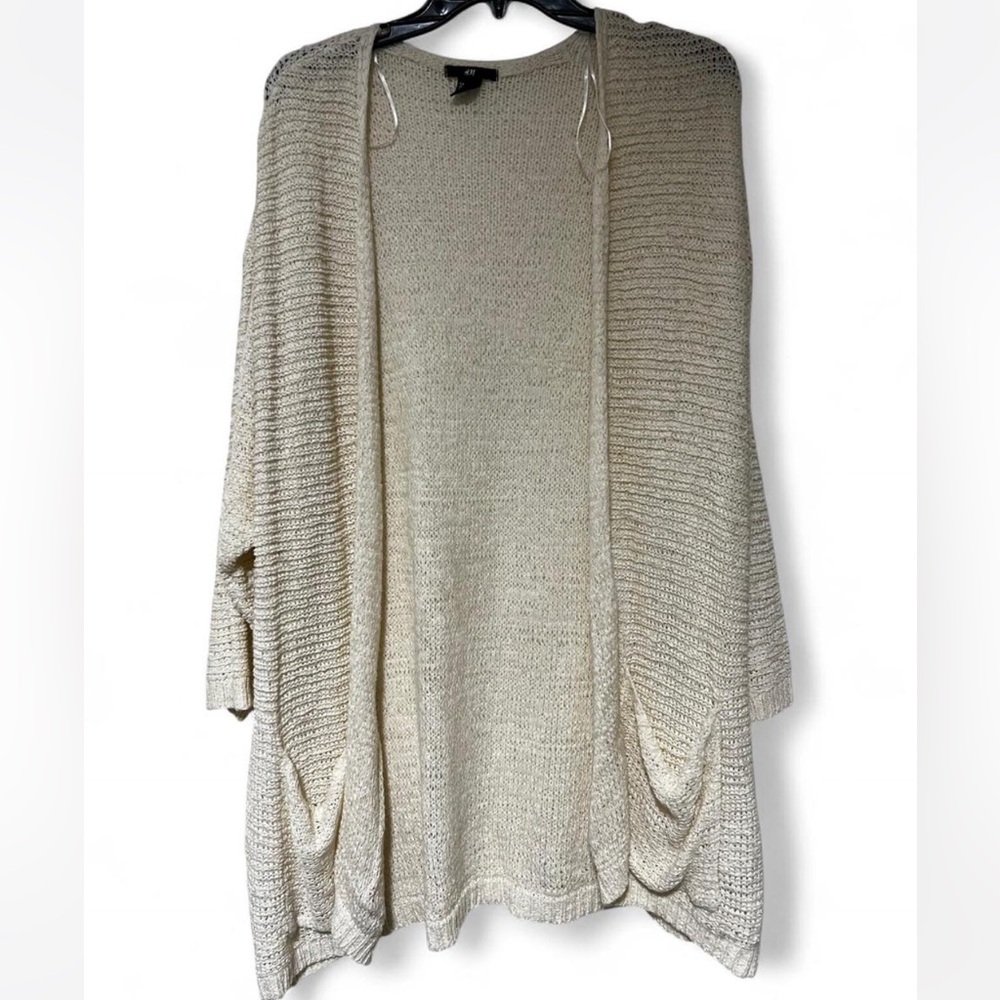 H&M Beige Open-Front Cardigan